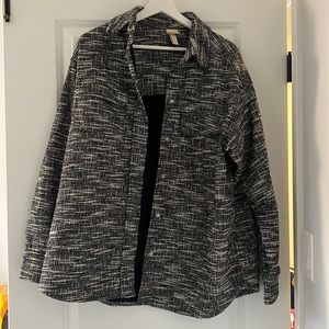 H&M tweed style jacket in black and white. Size UK S (oversized)